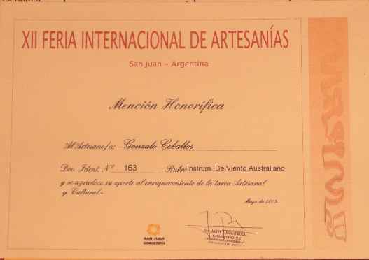 Mención Honorifica de la Feria Internacional de Artesanias San Juan 2005